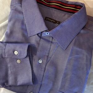 J.McLaughlin Mens XL Purple Cotton Button Up Shirt Long Sleeve Lavender
